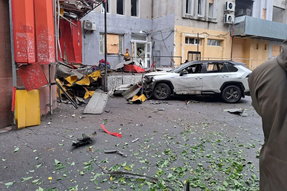 Место покушения на Владимира Леонтьева Фото: ТГ-канал Владимира Сальдо