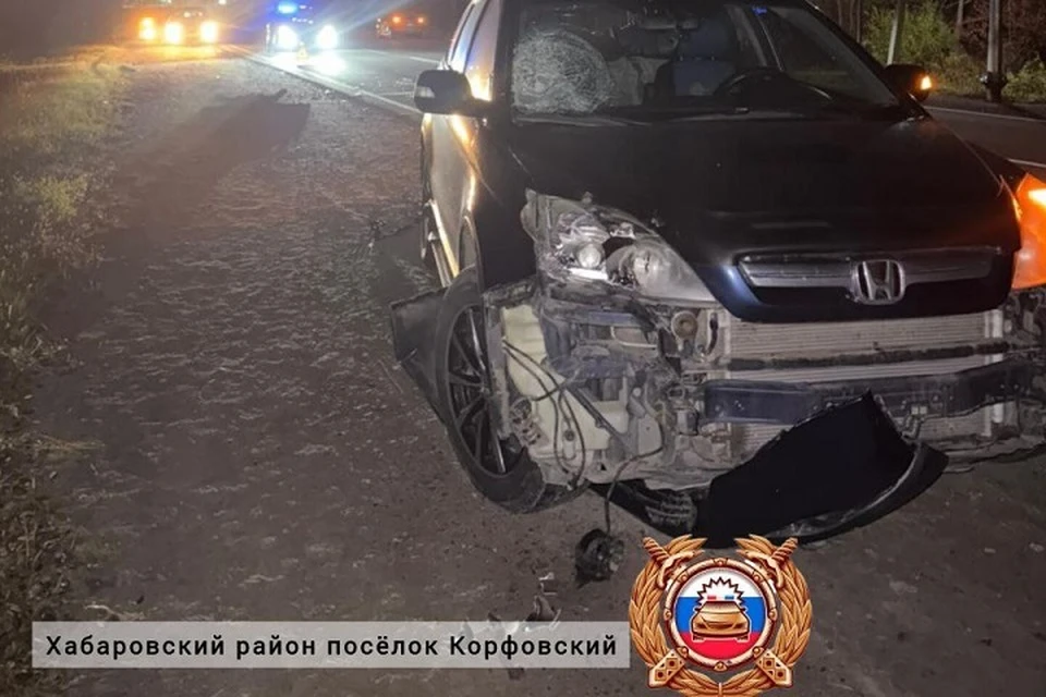 Мужчина погиб до приезда скорой помощи Фото: Госавтоинспекция УМВД России по Хабаровскому краю
