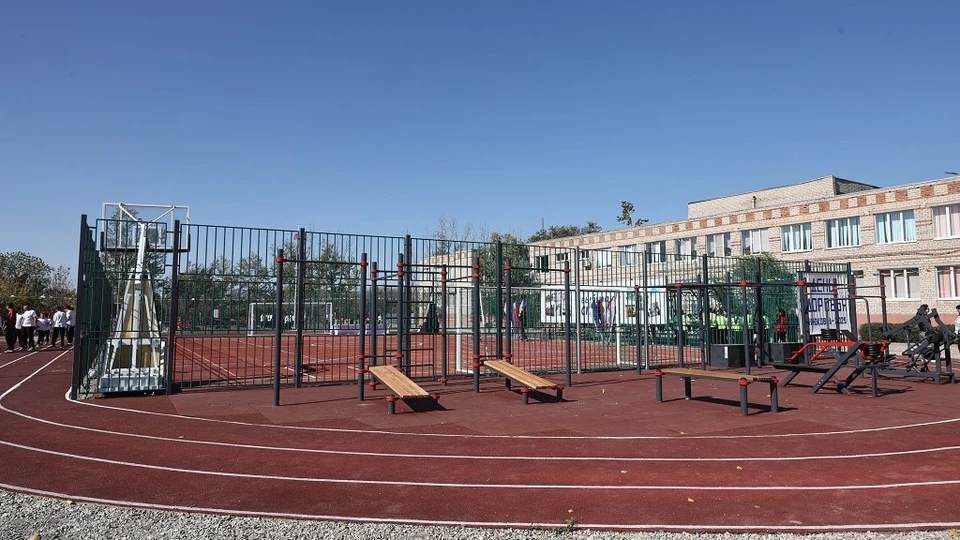 Новая спортивная площадка в селе Бирюковка