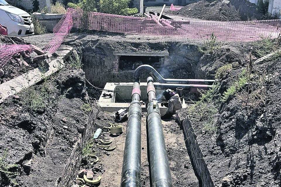 Шефы меняют теплотрассу в Приазовском. Официальный телеграм-канал «Дневник шефской помощи»