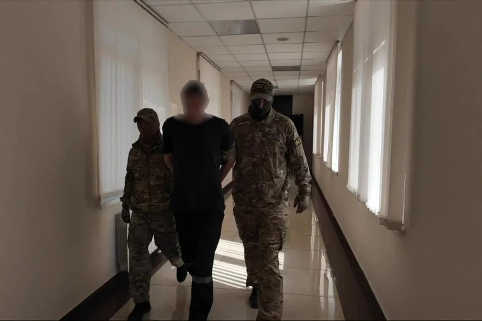 Фигуранту избрана мера пресечения в виде заключения под стражу на 2 месяца. Фото: кадр из видео ЦОС ФСБ России