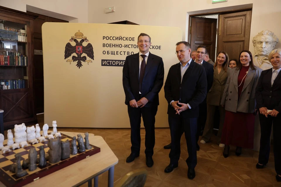 Мединский и Никитин открыли новый шахматный клуб РВИО в Нижнем Новгороде. ФОТО: Максим Герасимов.