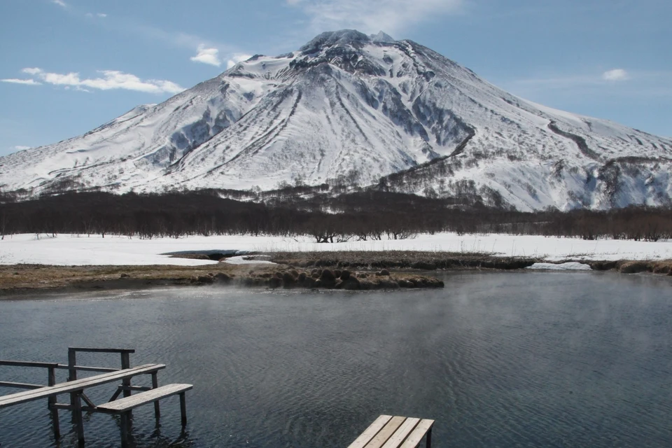 Одна из самых трогательных и красивых легенд повествует о вулкане и реке Ходутка. Фото: тгк «Вулканы Камчатки»