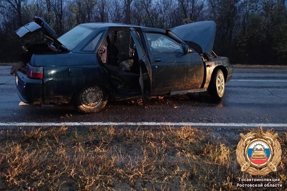 Авария произошла рано утром. Фото: управление Госавтоинспекции России по Ростовской области