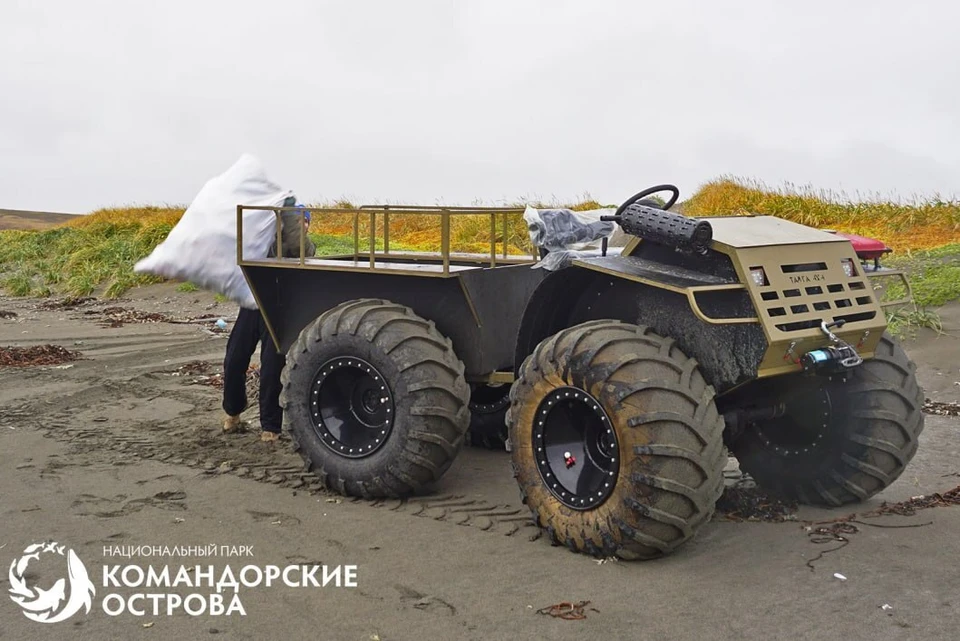 Вездеход проделал долгий путь. Фото: https://t.me/Komandorskiy