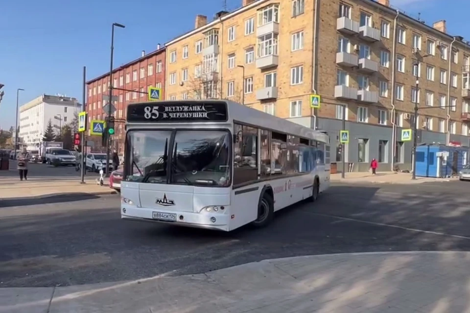 Скриншот: видео t.me/deptrans_krasnoyarsk