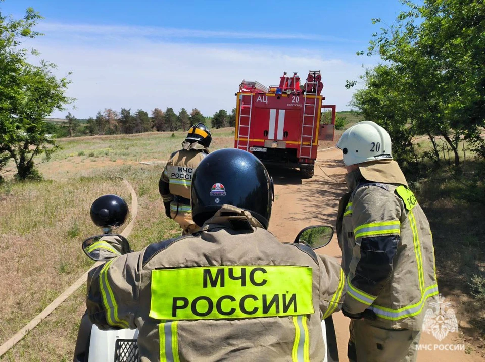 До приезда пожарных ребята со взрослыми сами останавливали огонь. Фото из архива.