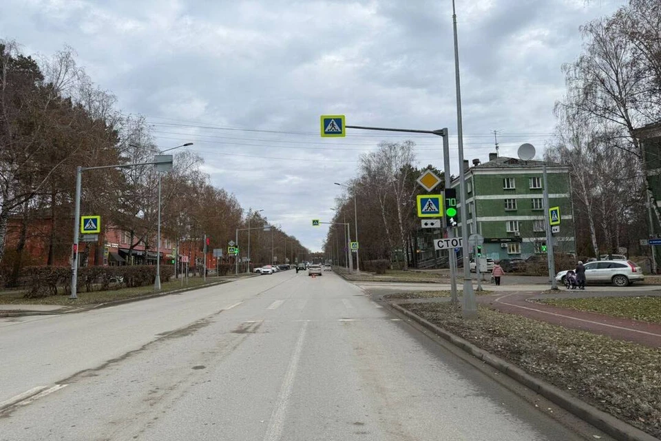 Женщину сбили на пешеходном переходе. Фото: ГАИ Новосибирска