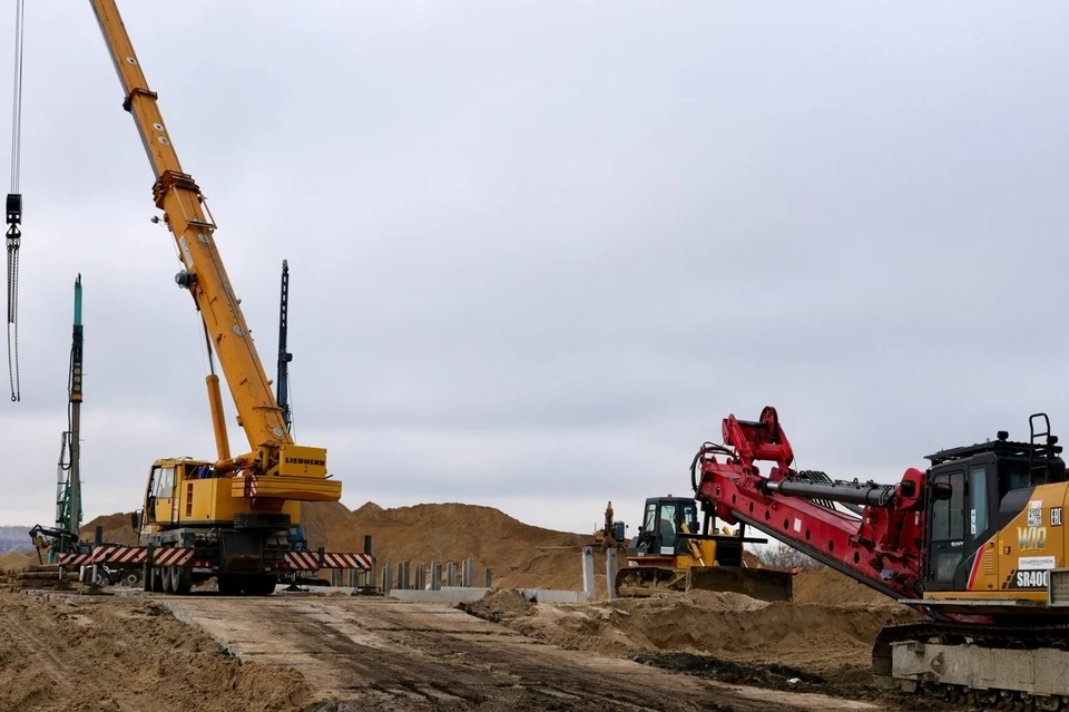 Строители завершили ростверки опоры 11. Фото: паблик «Дороги Рязанской области».