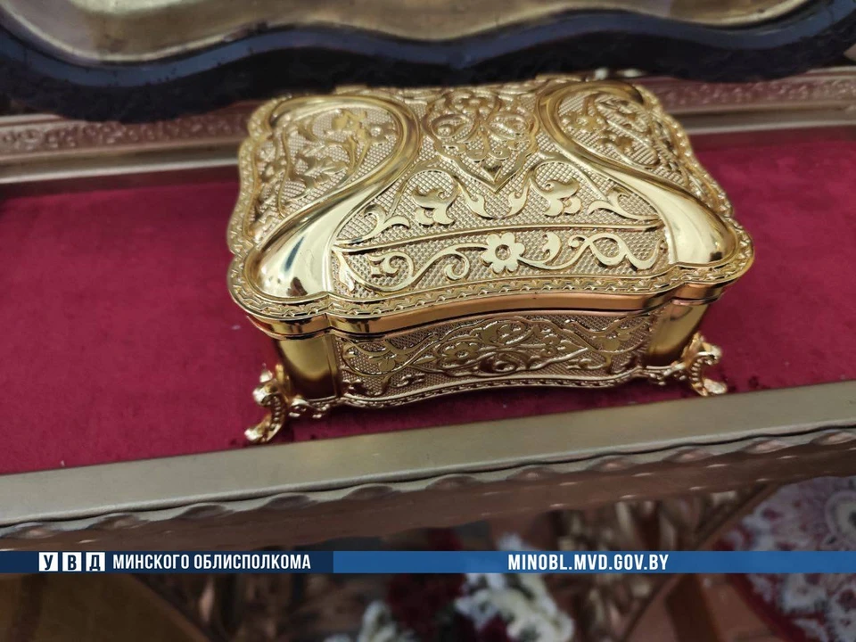 Ковчег с мощами святого Спиридона был похищен из храма в белорусском Березино. Фото: УВД Минского облисполкома