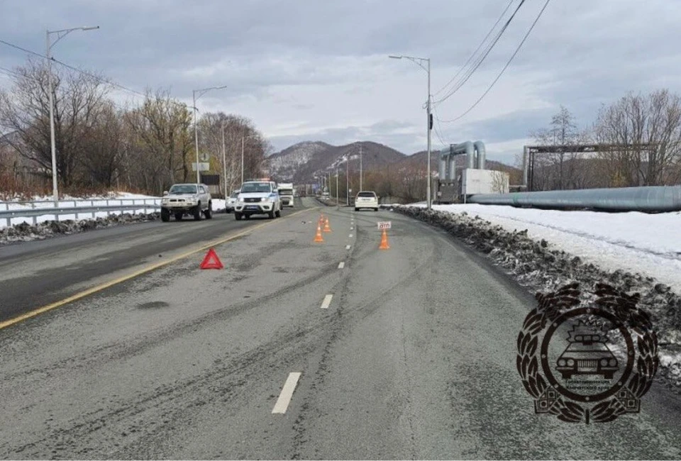 Женщина переходила дорогу вне зоны видимости пешеходного перехода. Фото: https://t.me/gosavtoinspekcia_41