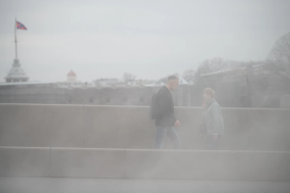 Петербург погрузился в туман.