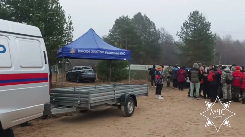 Спасатели и неравнодушные белорусы уже сутки ищут в Березинском районе пропавшего мальчика-подростка. Фото: скриншот видео телеграм-канала "МЧС Беларуси".