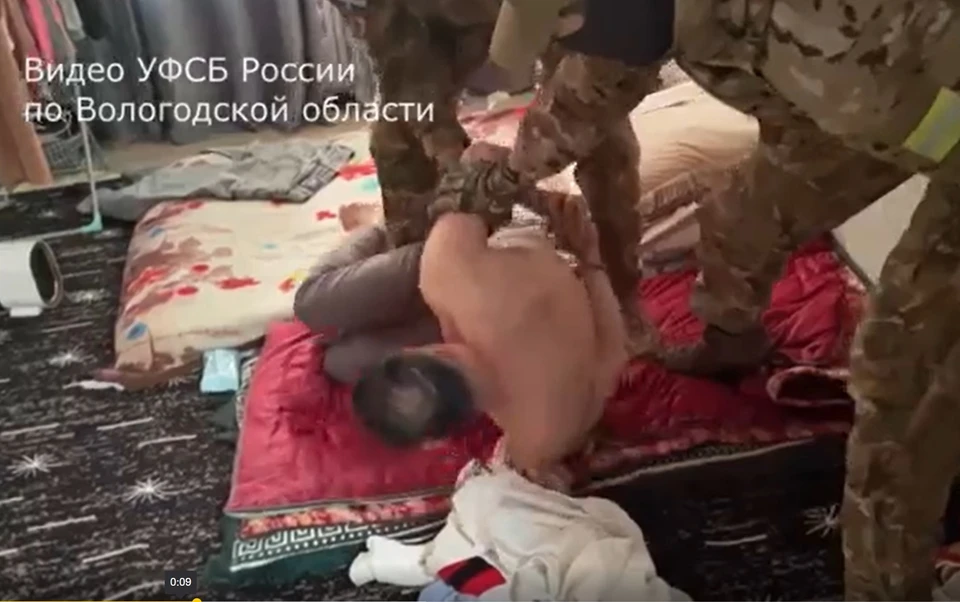 Стоп-кадр видео УФСБ России по Вологодской области.
