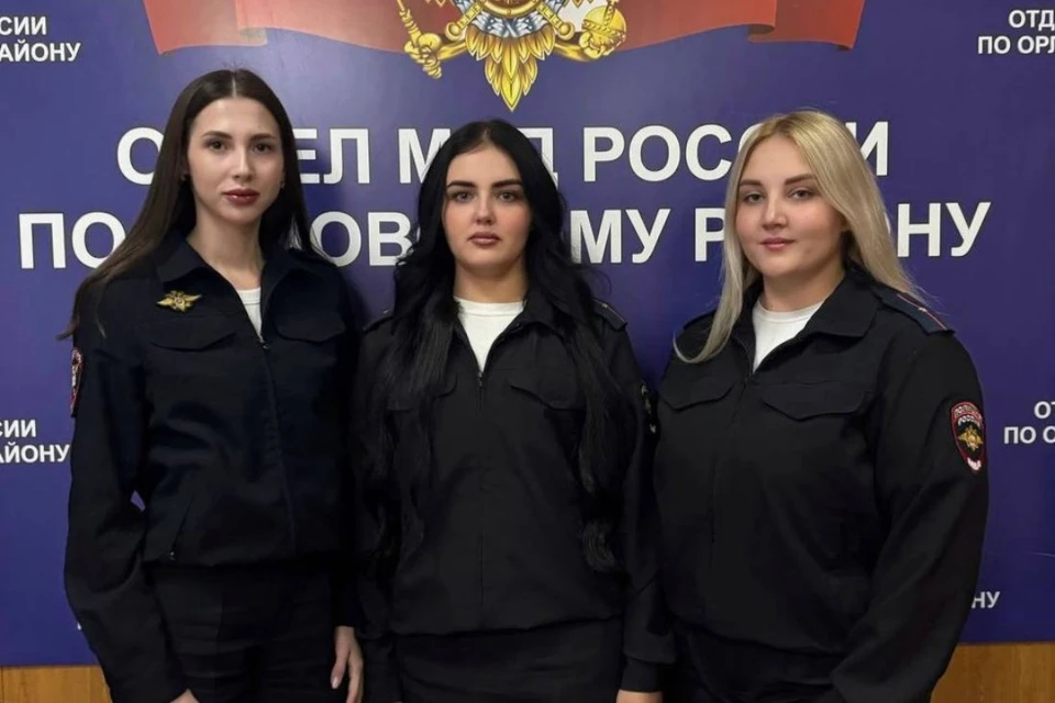 Младшие лейтенанты Костровы Карина и Диана и их двоюродная сестра – лейтенант полиции Марина Иванникова служат в Орловском районе. Фото: ГУ МВД по Ростовской области
