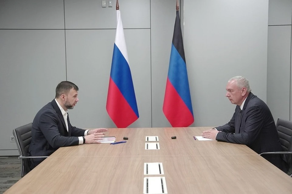 Денис Пушилин обозначил задачи новому главе Минцифры ДНР. Фото: ТГ/Пушилин