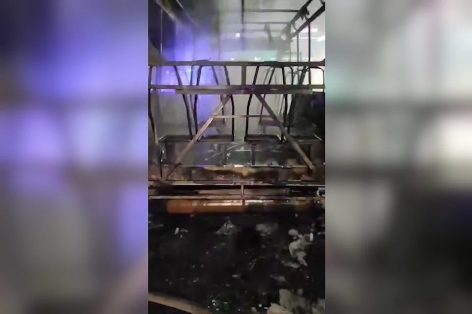 От «Газели» почти ничего не осталось. Фото: стоп-кадр видео