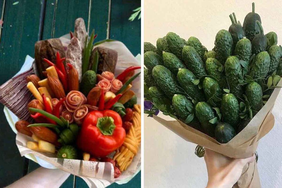 На борщ или на свидание: Самые странные букеты к 8 марта, после которых вас либо полюбят, либо выгонят из дома