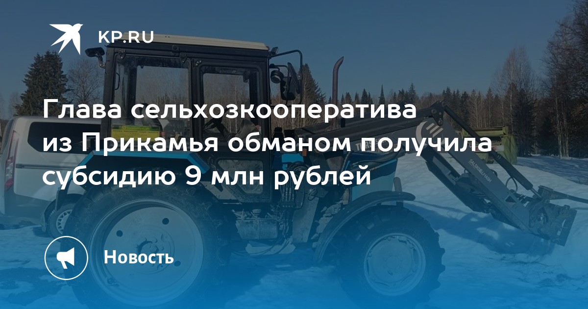 Глава сельхозкооператива из Прикамья обманом получила субсидию 9 млн рублей