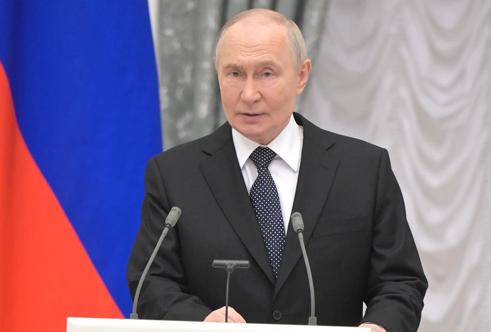 Президент России Владимир Путин на вручении государственных наград в Кремле