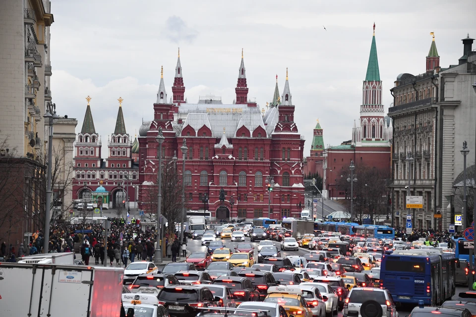Локальные затруднения движения ожидаются в центре Москвы