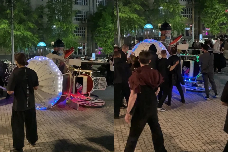 Это произошло в районе 23:50 часов. Фото: предоставлено КП-Новосибирск очевидцем