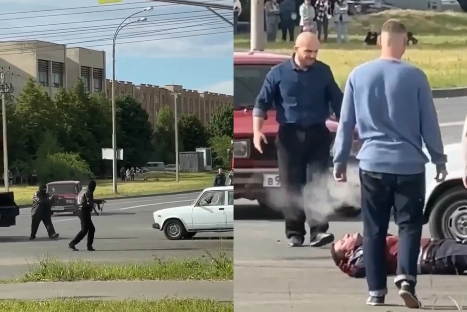 Одна из самых зрелищных сцен – убийство Огородникова. Жители замерли, наблюдая за происходящем. Фото: соцсети