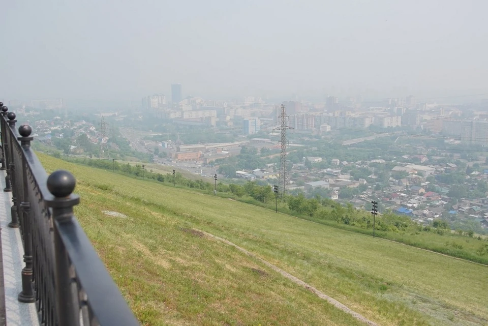 Красноярск накрыло дымом от лесных пожаров