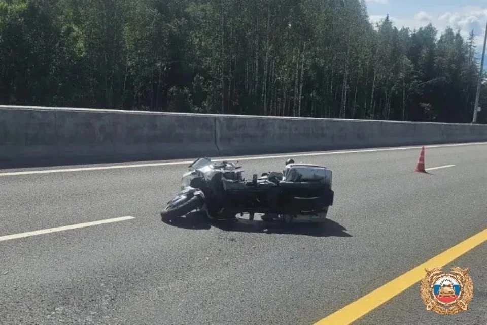 Колесо лопнуло во время движения. Фото: ГИБДД Тверской области