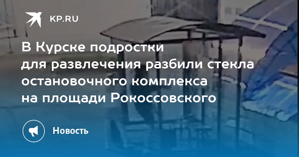 В Курске полиция установила личности подростков, разбивших остановку