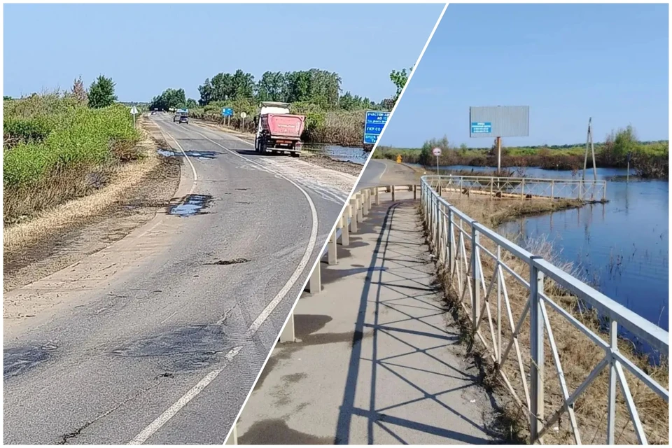 Участок опорной дороги освободился от воды. Фото: Департамент информационной политики Свердловской области