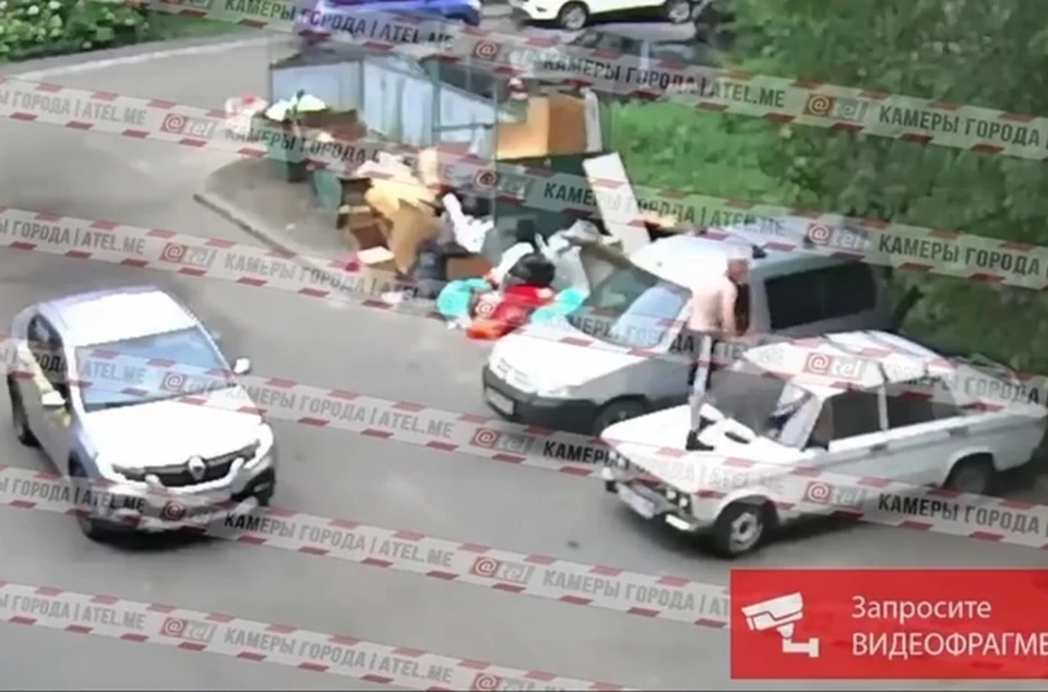 Пьяный рыбинец повредил 11 машин, припаркованных во дворе. ФОТО: Канал "Жесть Ярославль" в МАКСе