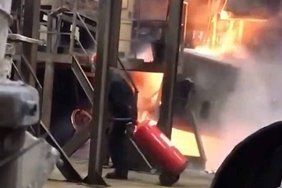 Скрин с видео ЧП Сургут