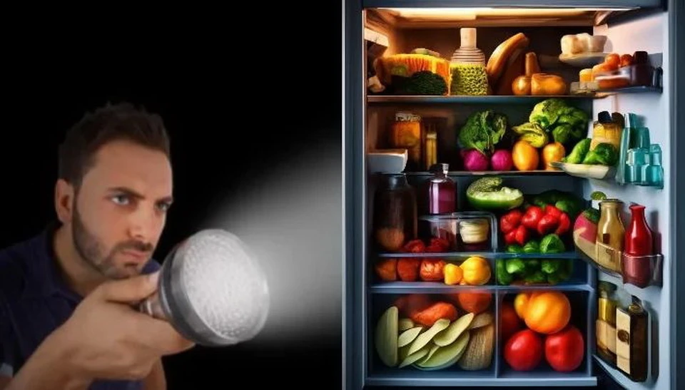 В холодильнике тоже темно. Фото: соцсети