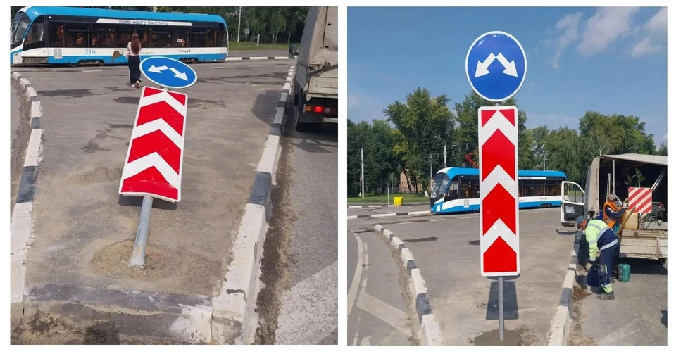 В Ульяновске после ДТП отремонтировали дорожные знаки и ограждения | ФОТО: МБУ "Правый берег"