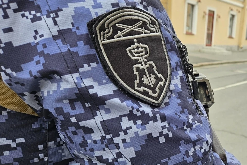 При попытке задержания один из африканцев распылил газовый баллончик в лицо сотруднику Росгвардии. Фото: vk.ru/rosgvard78