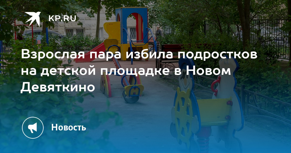 Взрослая пара избила подростков на детской площадке в Новом Девяткино
