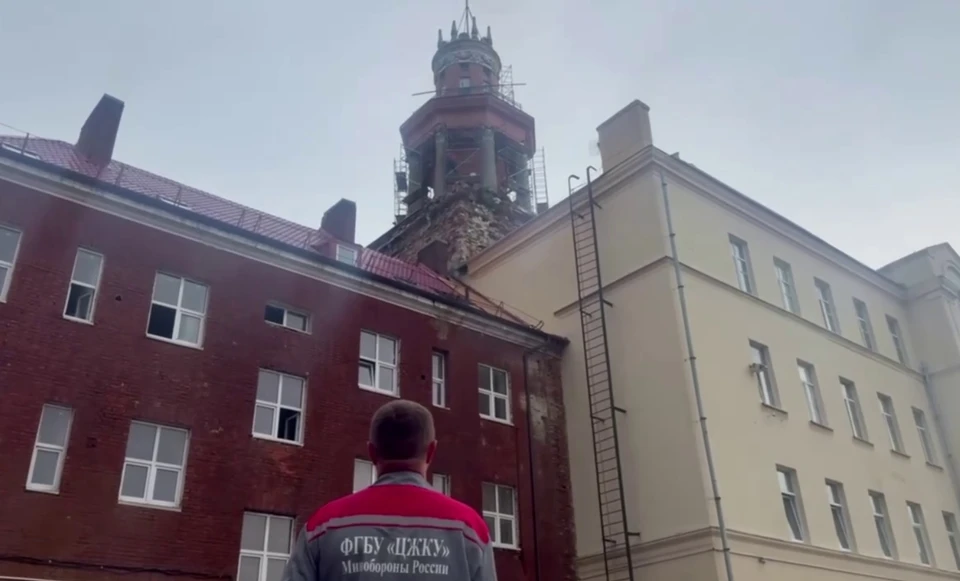 Кадр из видео, предоставленного калининградским филиалом «ЦЖКУ» Минобороны.