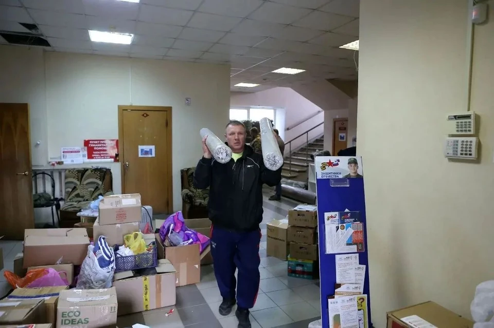 Из Дзержинска отправили гуманитарный груз на СВО. ФОТО: Соцсети Михаила Клинкова.