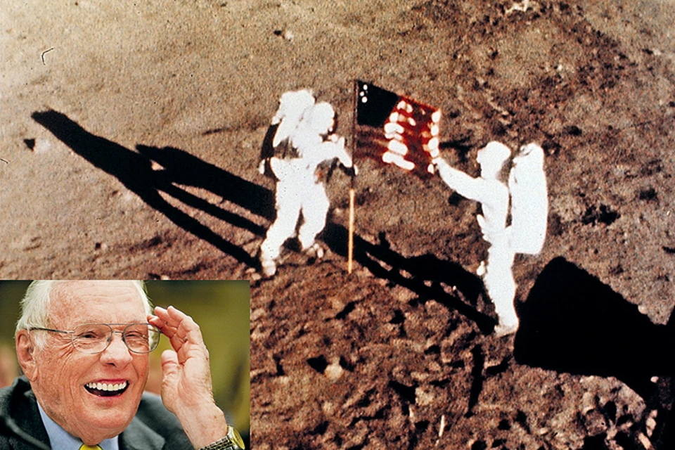 Армстронг и Олдрин установили на Луне американский флаг и собрали 21 кг грунта.