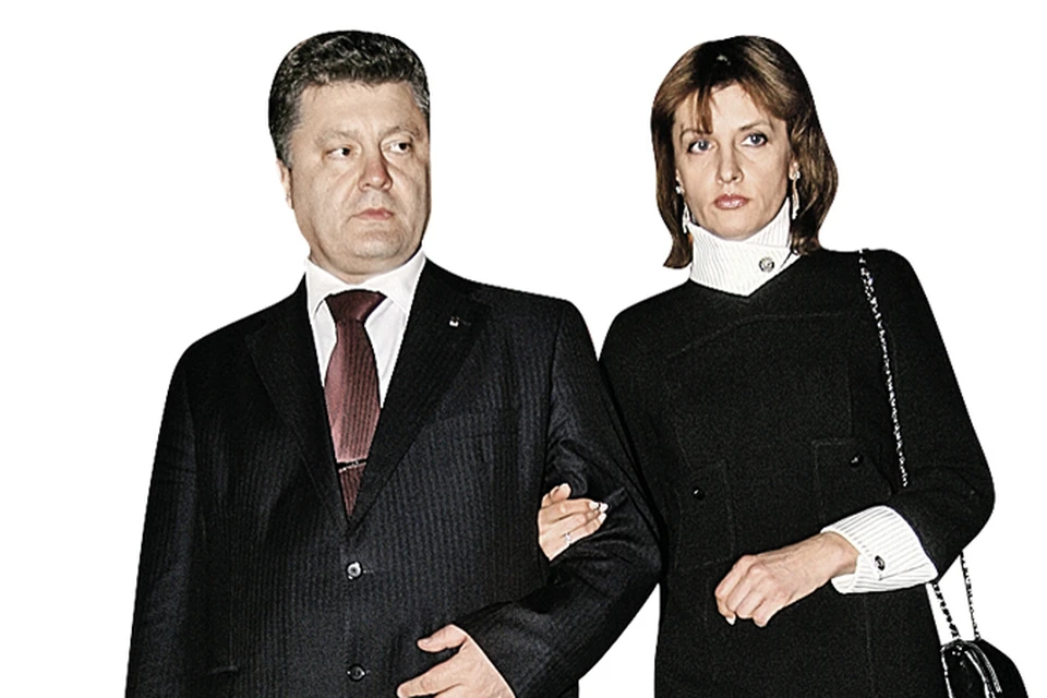 Миллиардер Порошенко доволен - он обхитрил всех. Революция против олигархов вознесла на Олимп его. На фото - с супругой Мариной.