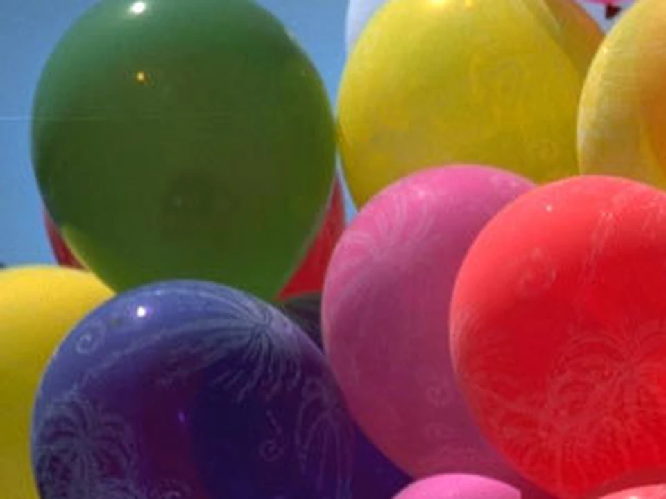 В конце акции девушки запустили в небо сотню разноцветных шариков