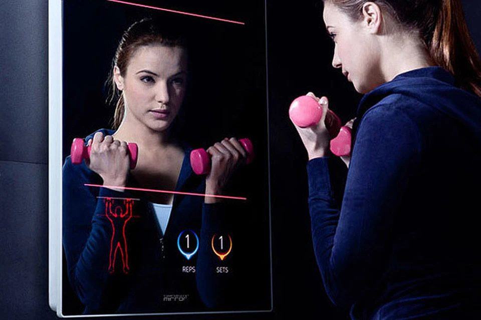 Зеркало Cybertecture Mirror сможет стать вашим персональным фитнес-тренером.