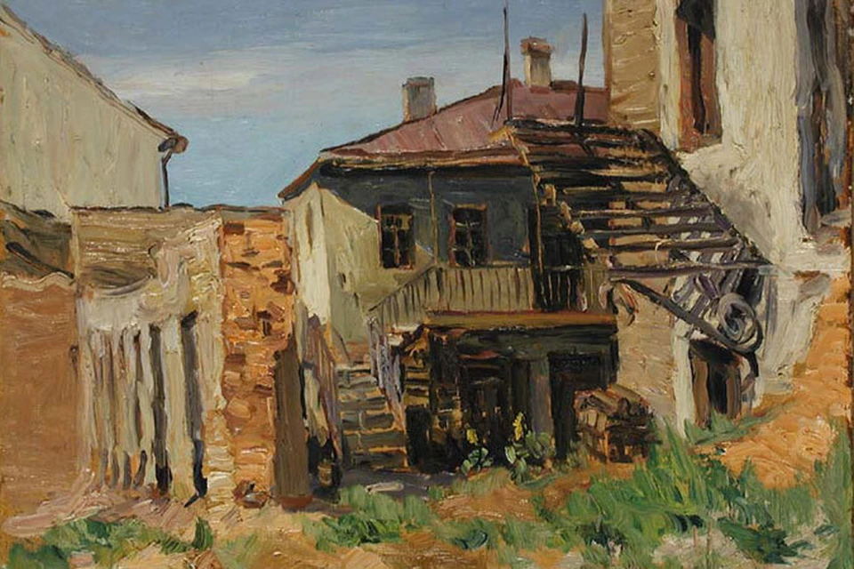 Николай Дучиц. Так в 1944 году выглядели дворики Минска на Интернациональной улице.