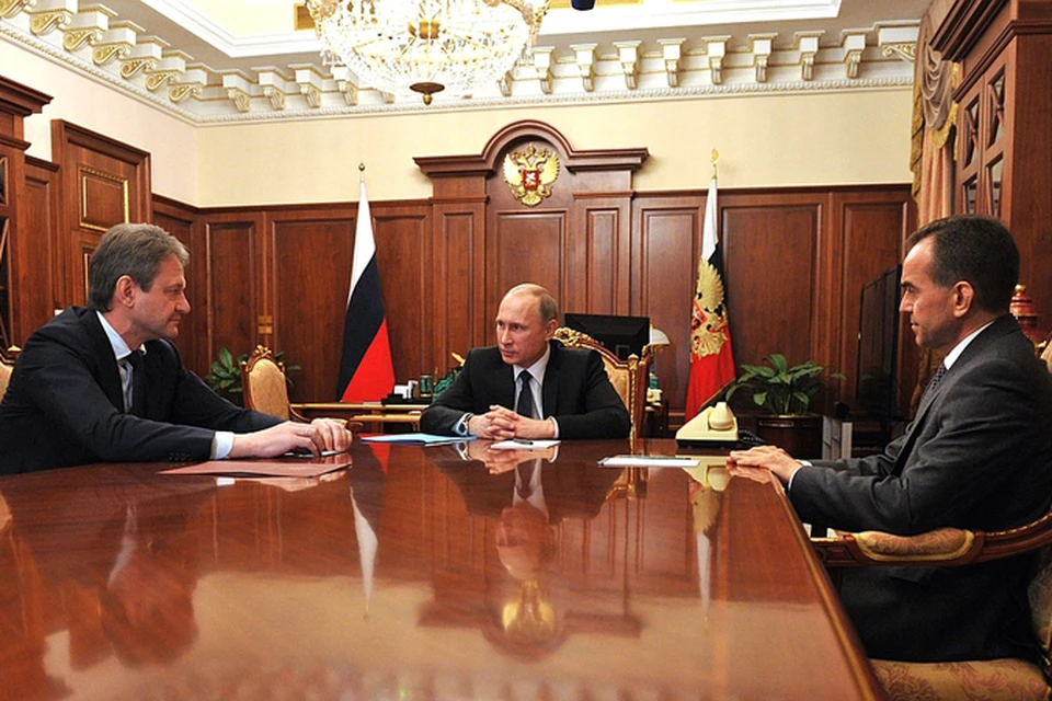 Александр Ткачев, Владимир Путин и Вениамин Кондратьев 
Фото: kremlin.ru