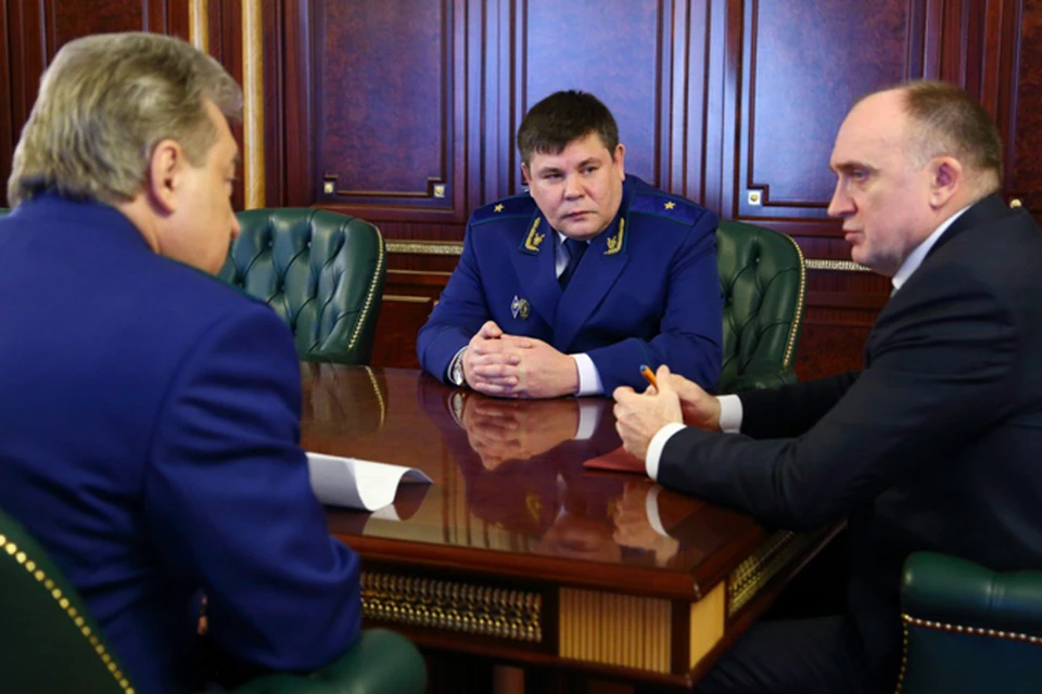 В феврале Александр Кондратьев встречался с Борисом Дубровским. Фото: пресс-служба губернатора Челябинской области