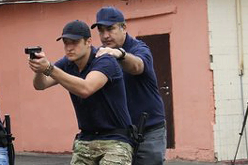Председатель Одесской областной госадминистрации Михаил Саакашвили принял участие в тренировке местного подразделения полиции.