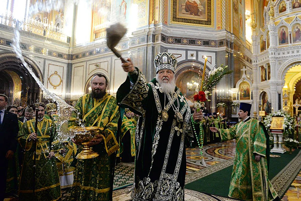 Патриарх Московский и всея Руси Кирилл по традиции совершил литургию в храме Христа Спасителя