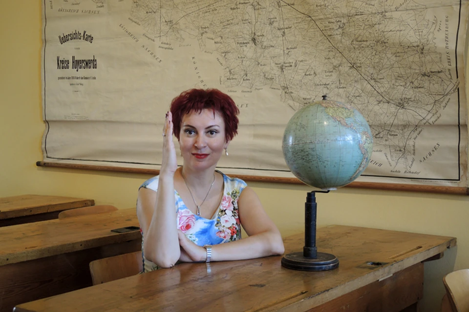 Дарья Асламова в музейной школе ГДР.