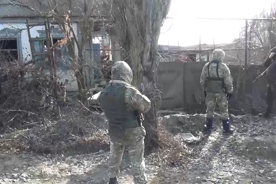 В этом доме укрывались боевики.